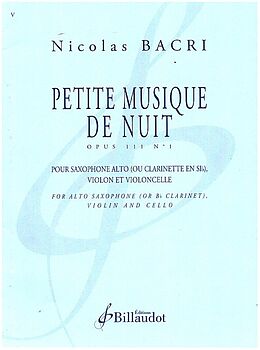 Nicolas Bacri Notenblätter Petite Musique de Nuit op.111 no.1