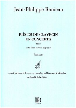 Jean Philippe Rameau Notenblätter Pièces en Concert Ed. B 2