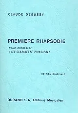 Claude Debussy Notenblätter Première rhapsodie pour