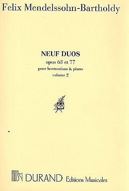 Felix Mendelssohn-Bartholdy Notenblätter 9 Duos op.63 et op.77 vol.2 (nos.7-9)