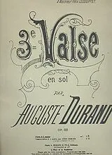 Auguste Marie Durand Notenblätter Valse sol majeur no.3 op.88