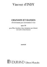 Vincent D'Indy Notenblätter Chansons et Danses op.5o