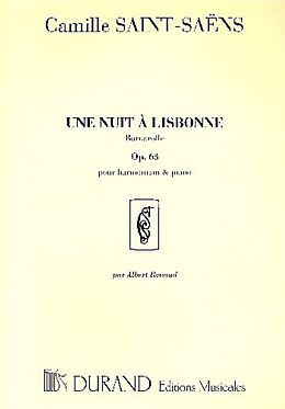 Camille Saint-Saëns Notenblätter Une nuit à Lisbonne op.63