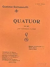 Gustave Marie Samazeuilh Notenblätter Quatuor ré majeur pour2 violons, alto et