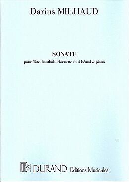 Darius Milhaud Notenblätter Sonate op.47 pour flûte, hautbois