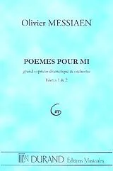 Olivier Messiaen Notenblätter Poemes pour mi vols.1+2 pour
