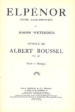 Albert Charles Paul Roussel Notenblätter Elpénor op.59 pour 5 soloistes et