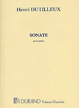 Henri Dutilleux Notenblätter Sonate