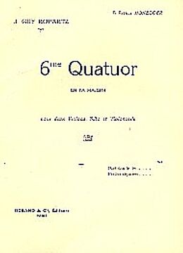 Joseph Guy Marie Ropartz Notenblätter Quatuor fa majeur no.6