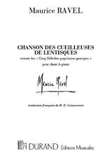 Maurice Ravel Notenblätter Chanson des cueilleuses de lentisques