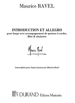 Maurice Ravel Notenblätter Introduction et allegro pour harpe