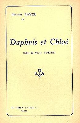 Maurice Ravel Notenblätter Daphnis et Chloe Libretto