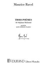 Maurice Ravel Notenblätter 3 Poemes für Soprano, 2 Flüten, 2 Klarinetten