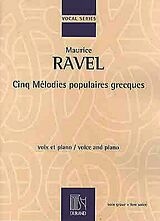 Maurice Ravel Notenblätter 5 mélodies populaires grecques