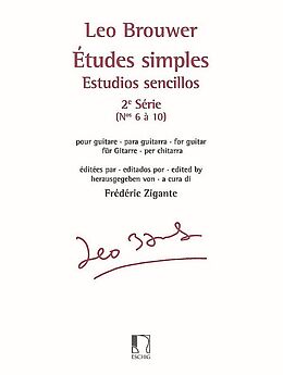 Leo Brouwer Notenblätter Etudes simples vol.2 (nos.6-10)
