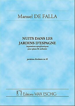 Manuel de Falla Notenblätter Nuits dans les jardins dEspagne