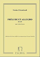 Louis Nicolas Clérambault Notenblätter Prélude und Allegro G-Dur für