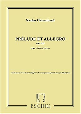 Louis Nicolas Clérambault Notenblätter Prélude und Allegro G-Dur für
