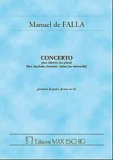 Manuel de Falla Notenblätter Concerto pour clavecin (piano)