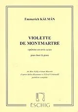 Emmerich Kálmán Notenblätter Violette de Montmartre