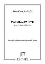 Johann Sebastian Bach Notenblätter Sonate Nr.1 für Violoncello und Klavier