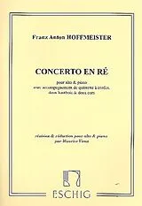 Franz Anton Hoffmeister Notenblätter Concerto en re (majeur) pour alto