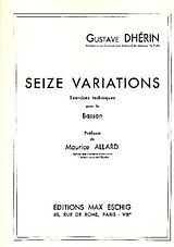 Gustave Dhérin Notenblätter 16 Variations