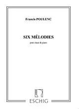 Francis Poulenc Notenblätter 6 mélodies pour chant et piano (frz)