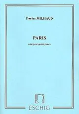Darius Milhaud Notenblätter Paris für 4 Klavier