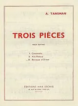 Alexandre Tansman Notenblätter Berceuse dOrient 3 pièces