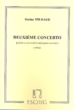 Darius Milhaud Notenblätter Concerto no.2