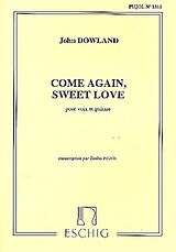 John Dowland Notenblätter Come again sweet love