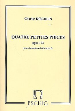 Charles Louis Eugene Koechlin Notenblätter 4 Petites pieces