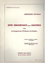 Alexandre Tansman Notenblätter Suite concertante pour hautbois et orchestre