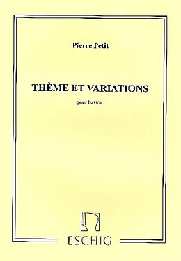 Pierre Yves Marie Camil Petit Notenblätter Thème et variations