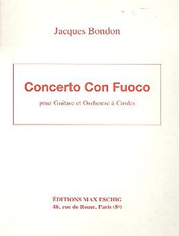 Jacques Bondon Notenblätter Concerto con fuoco