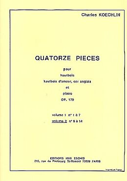 Charles Louis Eugene Koechlin Notenblätter 14 pièces vol.2 (nos.8-14) pour