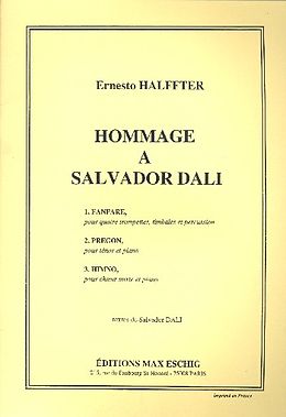 Ernesto Halffter Notenblätter Hommage a Salvador Dali
