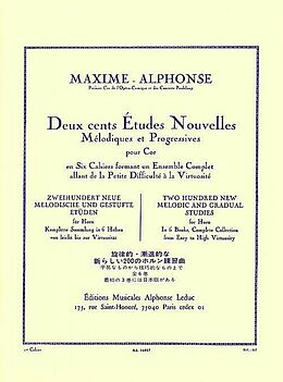 Maxime Alphonse Notenblätter 200 études nouvelles vol.1