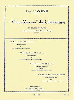 Paul Jeanjean Notenblätter Vade-Mecum du Clarinettiste