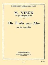 Maurice Vieux Notenblätter 10 études sur les intervalles