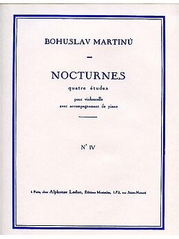 Bohuslav Martinu Notenblätter Nocturnes