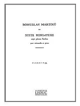 Bohuslav Martinu Notenblätter Suite miniature pour violoncelle et