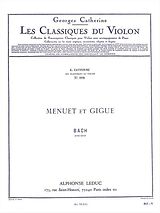 Johann Sebastian Bach Notenblätter Menuet et gigue pour violon et