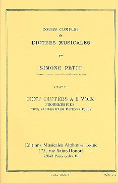 Notenblätter 100 Dictées musicales progressives vol.4 von 