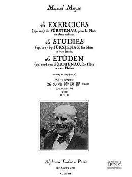 Marcel Moyse Notenblätter 26 exercices de Fürstenau op.107 vol.2