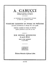 Agostino Gabucci Notenblätter 26 cadences en forme de préludes