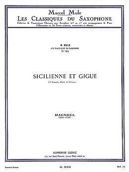 Georg Friedrich Händel Notenblätter Sicilienne et gigue pour