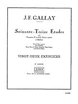 Jacques Francois Gallay Notenblätter 22 Exercises pour trompette (cornet