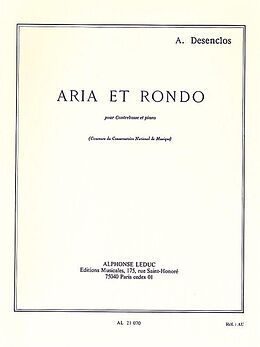 Alfred Désenclos Notenblätter Aria et rondo